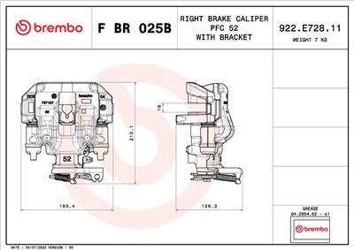 BREMBO F BR 025B EAN: 8020584548295.