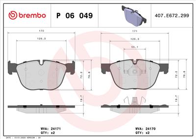 BREMBO P 06 049X EAN: 8020584121405.
