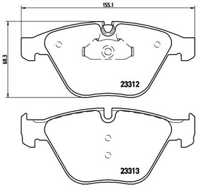 BREMBO P 06 054X Číslo výrobce: 23312. EAN: 8020584068588.