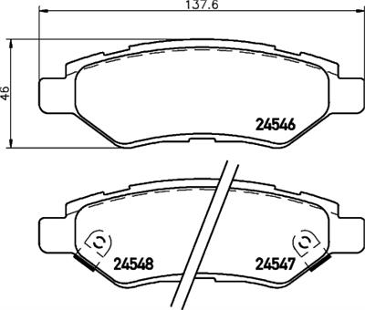 BREMBO P 09 014 Číslo výrobce: 24547. EAN: 8020584113349.