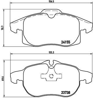 BREMBO P 10 011 Číslo výrobce: 24155. EAN: 8020584060100.