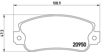 BREMBO P 23 021 Číslo výrobce: 20950. EAN: 8020584050910.