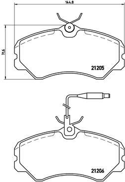 BREMBO P 23 023 Číslo výrobce: 21206. EAN: 8020584050934.