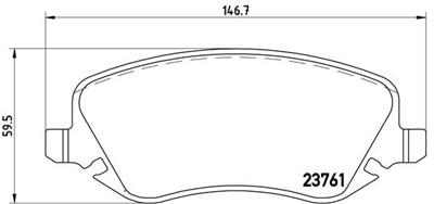 BREMBO P 23 088 Číslo výrobce: 23761. EAN: 8020584051580.