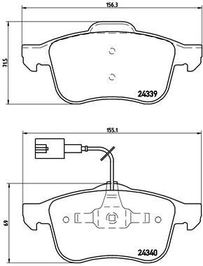 BREMBO P 23 103 Číslo výrobce: 24340. EAN: 8020584059395.