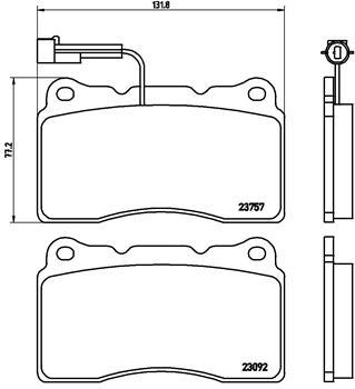 BREMBO P 23 115 Číslo výrobce: 23757. EAN: 8020584060285.