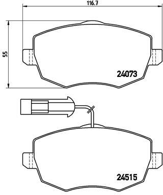 BREMBO P 23 128 Číslo výrobce: 24515. EAN: 8020584060414.