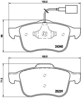 BREMBO P 23 132 Číslo výrobce: 25239. EAN: 8020584102930.