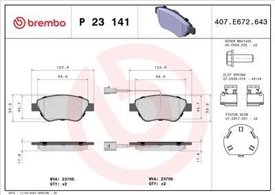 BREMBO P 23 141X EAN: 8020584121481.