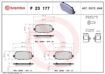 BREMBO P 23 177X EAN: 8020584121511.