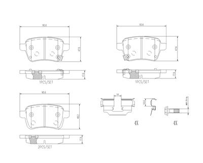 BREMBO P 23 190 Číslo výrobce: 25819. EAN: 8020584087572.