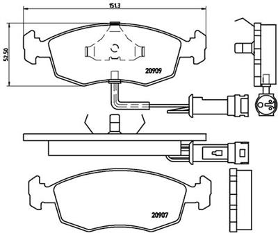 BREMBO P 24 007 Číslo výrobce: 20909. EAN: 8020584051795.