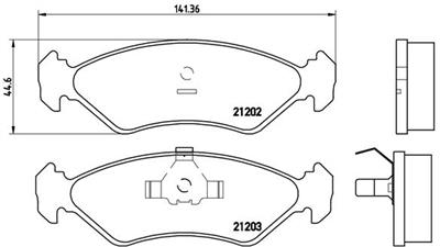 BREMBO P 24 028 Číslo výrobce: 21203. EAN: 8020584052006.