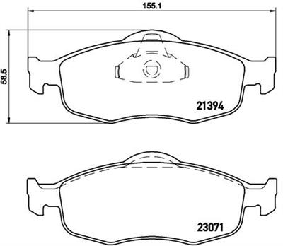 BREMBO P 24 037 Číslo výrobce: 23071. EAN: 8020584052099.