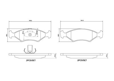 BREMBO P 24 043 Číslo výrobce: 23104. EAN: 8020584052150.