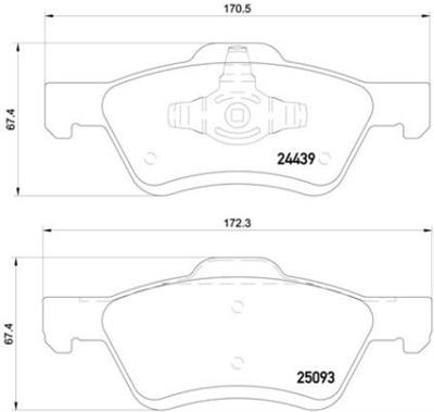 BREMBO P 24 159 Číslo výrobce: 25093. EAN: 8020584109779.