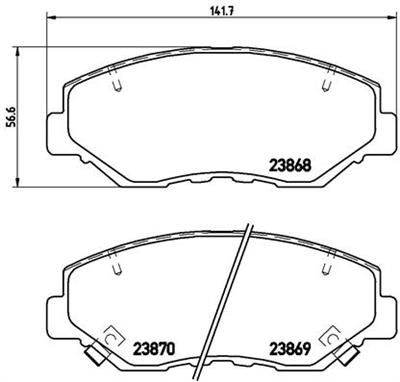 BREMBO P 28 035 Číslo výrobce: 23869. EAN: 8020584052693.