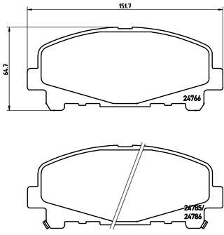BREMBO P 28 043 Číslo výrobce: 24785. EAN: 8020584060568.
