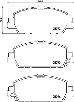 BREMBO P 28 077 Číslo výrobce: 25793. EAN: 8020584112762.