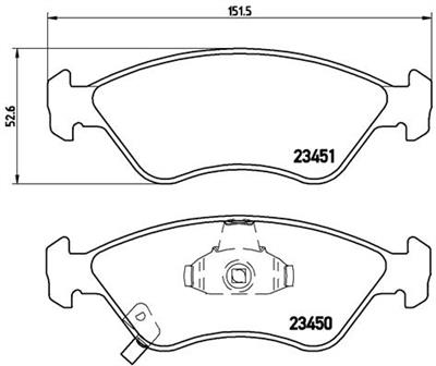 BREMBO P 30 007 Číslo výrobce: 23451. EAN: 8020584052778.