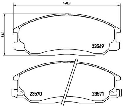 BREMBO P 30 013 Číslo výrobce: 23570. EAN: 8020584052839.