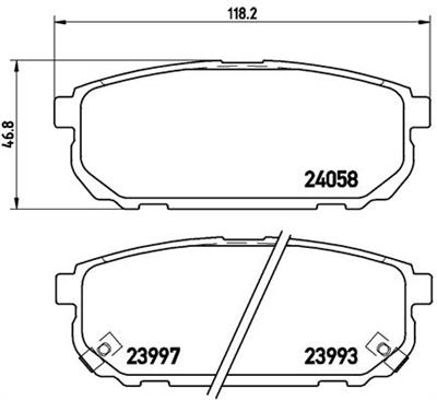 BREMBO P 30 023 Číslo výrobce: 23997. EAN: 8020584059852.