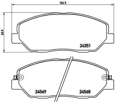 BREMBO P 30 036 Číslo výrobce: 24568. EAN: 8020584060742.