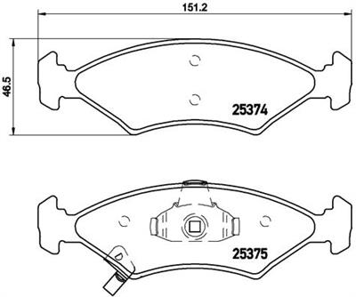BREMBO P 30 062 Číslo výrobce: 25374. EAN: 8020584104750.