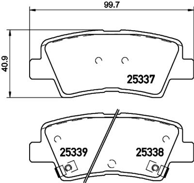 BREMBO P 30 101 Číslo výrobce: 25338. EAN: 8020584069967.
