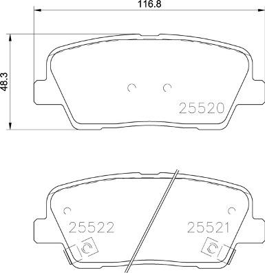 BREMBO P 30 104 Číslo výrobce: 25521. EAN: 8020584115046.