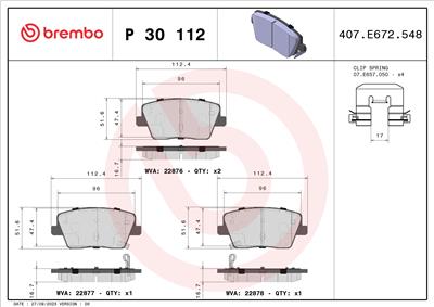 BREMBO P 30 112 EAN: 8020584116494.