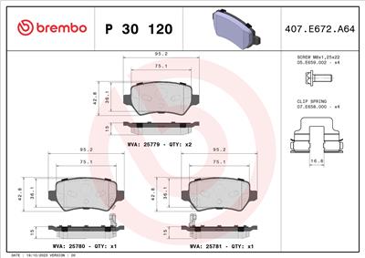 BREMBO P 30 120 EAN: 8020584118191.