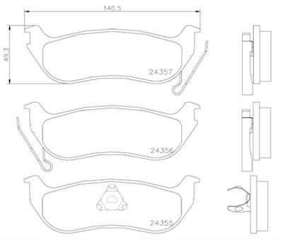 BREMBO P 37 009 Číslo výrobce: 24355. EAN: 8020584053188.