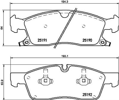 BREMBO P 37 015 Číslo výrobce: 25191. EAN: 8020584103173.