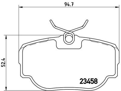 BREMBO P 44 009 Číslo výrobce: 23458. EAN: 8020584053324.