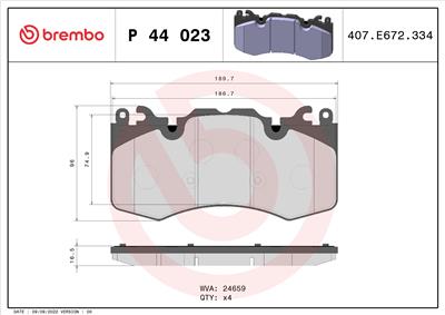 BREMBO P 44 023 Číslo výrobce: 24659. EAN: 8020584110119.