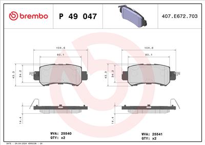 BREMBO P 49 047X EAN: 8020584114971.