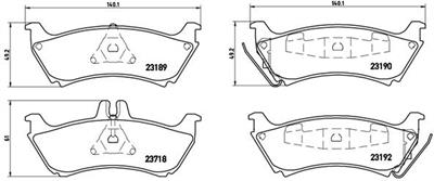 BREMBO P 50 044 Číslo výrobce: 23190. EAN: 8020584054161.