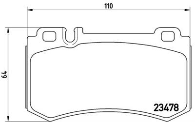 BREMBO P 50 061 Číslo výrobce: 23478. EAN: 8020584059579.