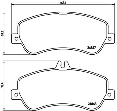 BREMBO P 50 086 Číslo výrobce: 24867. EAN: 8020584090640.