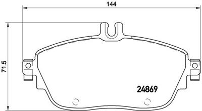 BREMBO P 50 093 Číslo výrobce: 24869. EAN: 8020584103258.