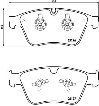 BREMBO P 50 105 Číslo výrobce: 24177. EAN: 8020584108970.