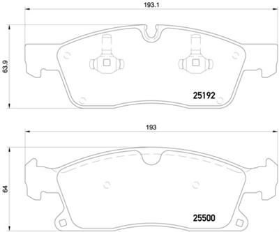 BREMBO P 50 108 Číslo výrobce: 25500. EAN: 8020584109434.