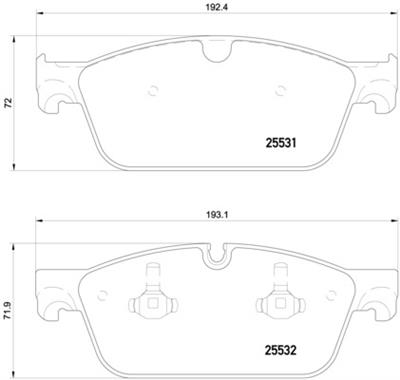 BREMBO P 50 112 Číslo výrobce: 25532. EAN: 8020584109670.