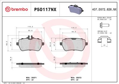 BREMBO P50117NX EAN: 8020584130896.