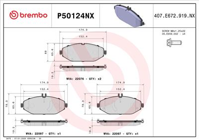 BREMBO P50124NX EAN: 8020584131466.