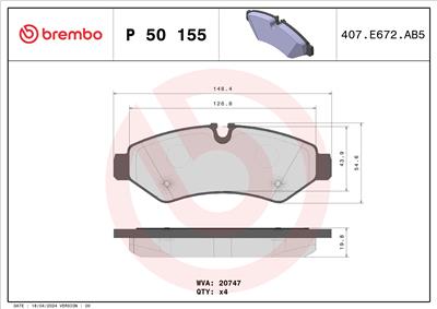 BREMBO P 50 155 EAN: 8020584116586.