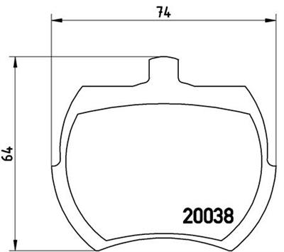 BREMBO P 52 002 Číslo výrobce: 20038. EAN: 8020584054321.