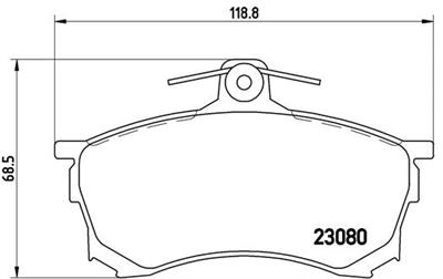 BREMBO P 54 021 Číslo výrobce: 23080. EAN: 8020584054680.