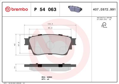 BREMBO P 54 063 EAN: 8020584117477.